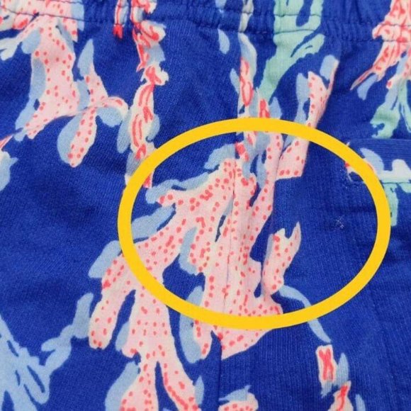 Lilly Pulitzer 28" Emora Knit Pants Printed Cotton Blue Resort S New - Picture 9 of 9
